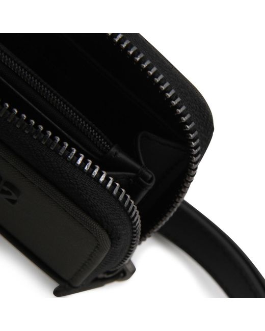 DSquared² Black Logo-Detailed Zipped Wallet for men