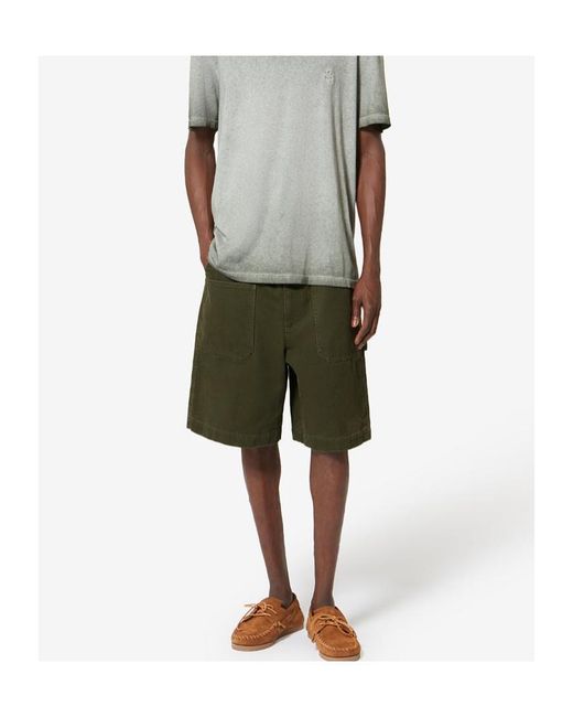 Isabel Marant Green Akyle Utility Shorts for men