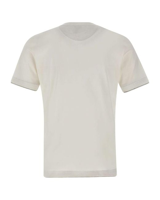 Eleventy White Classic Crew Neck T-Shirt for men