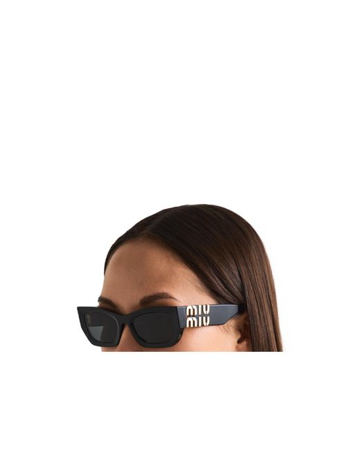 Miu Miu White Rectangle Sunglasses