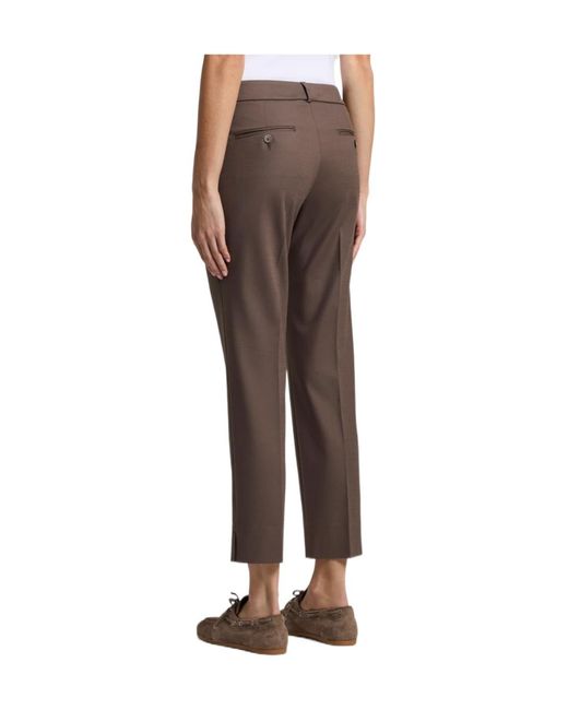 Peserico Brown Iconic 4718 Cigarette Trousers