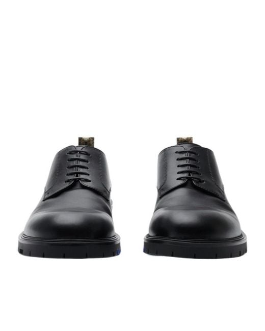 Burberry Black Rogue Derby Lace-Up Shoes for men