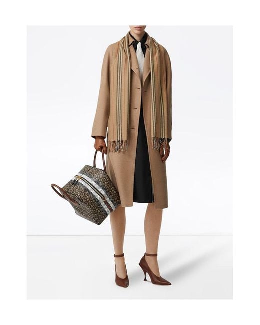Burberry Natural Iconic Striped Scarf