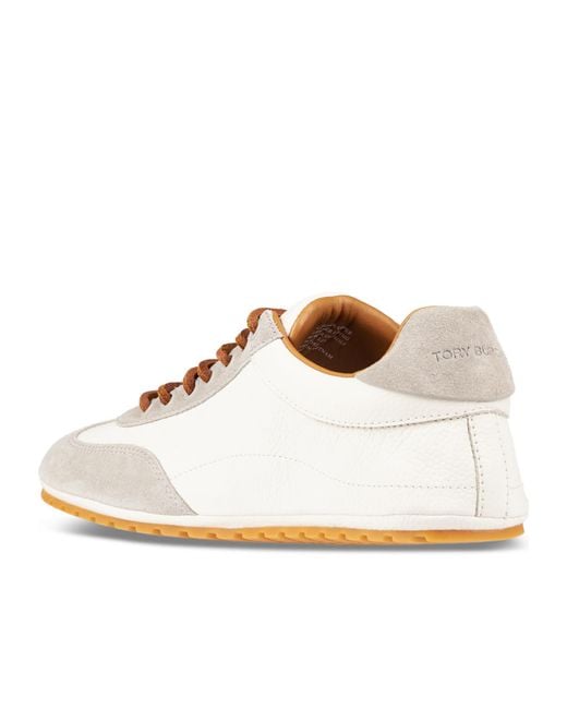 Tory Burch White Low Top Lace-Up Sneakers