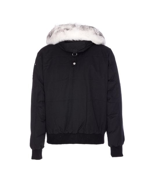Moose Knuckles Blue Zip-Up Bomber Jacket for men