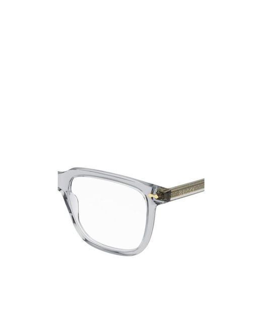 Gucci White Eyewear Rectangular Frame Glasses for men