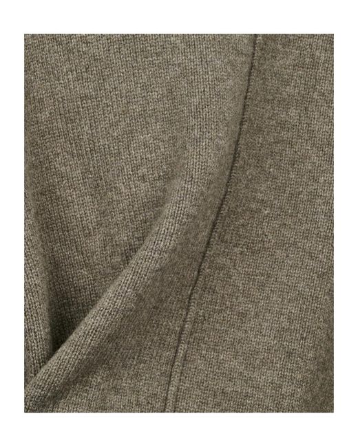 Soeur Green High-Neck Knit Sweater