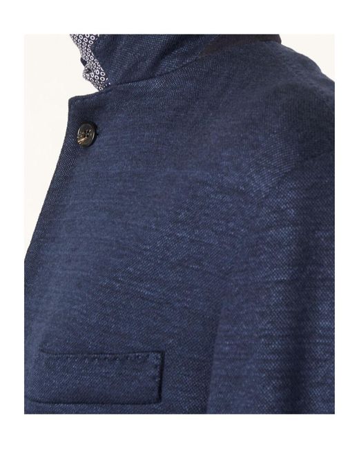 Loro Piana Blue Two-Button Patch-Pocket Jacket for men