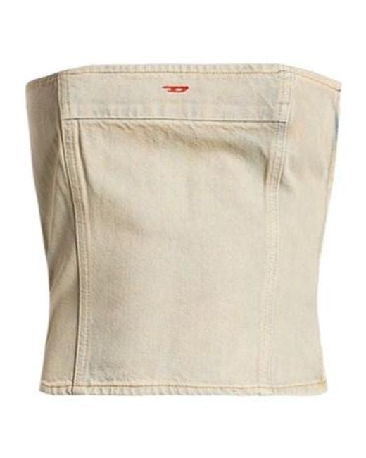 DIESEL Natural Denim Strapless Top
