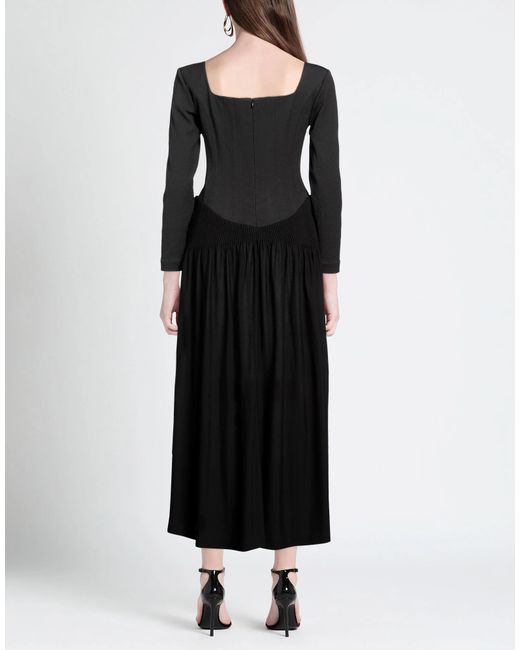 Tory Burch Black Solid Color Flare Dress