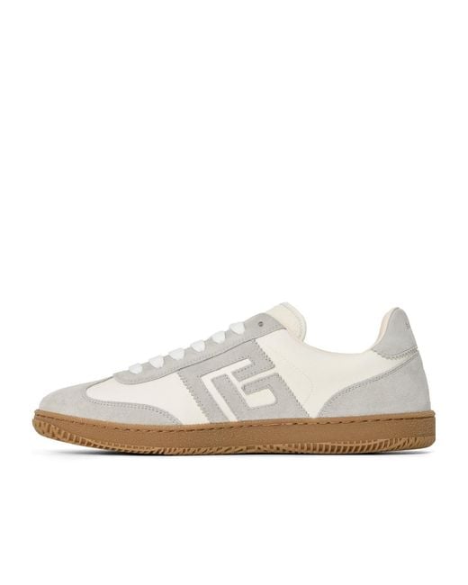 Balmain White Color Block Sneaker for men