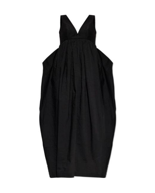 Rohe Black Pleated Strap Maxi Dress