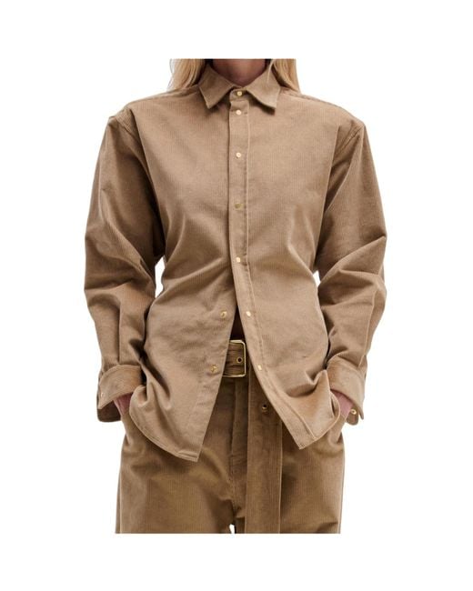 DARKPARK Brown Anne Corduroy Tailored Shirt