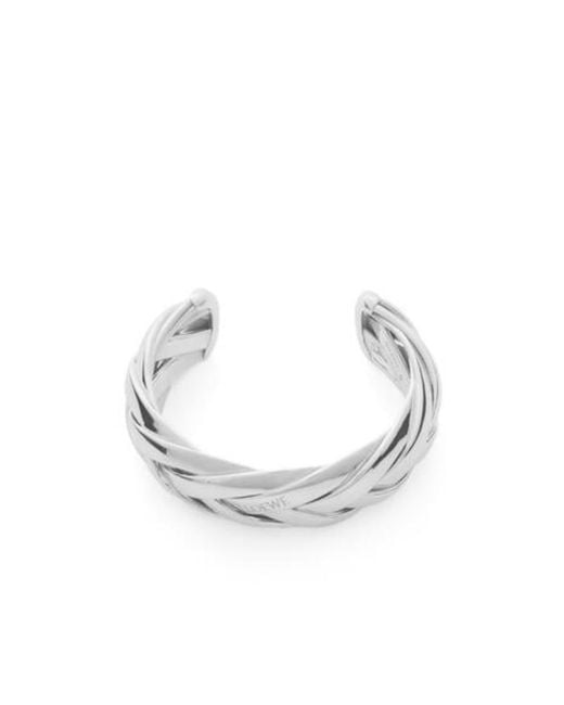Loewe White Large Braided Cuff