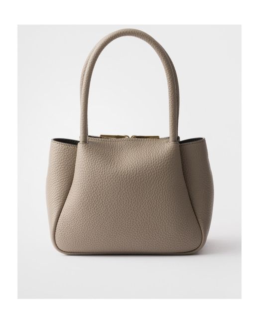 Prada Natural Liaison Mini Leather Handbag