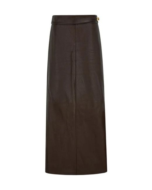 Ferragamo Brown Ferragamo Longline Skirt
