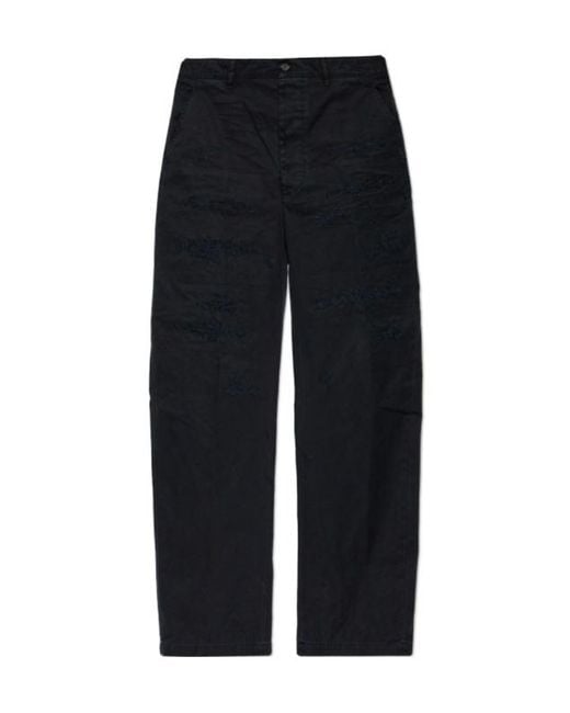 DSquared² Blue Distressed Straight-Leg Pants for men