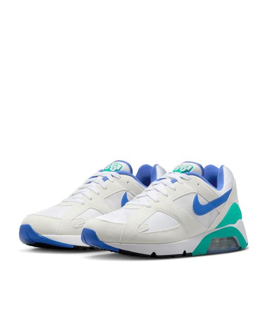 Nike Blue Air Max 180 Ultramarine Logo Patch Sneakers for men