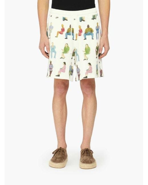 J.W. Anderson White Jw Anderson Waffle-Texture Drawstring Shorts for men