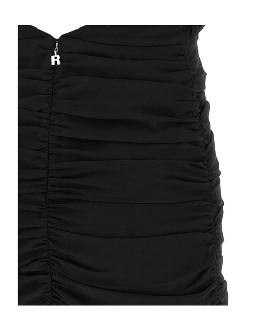 ROTATE BIRGER CHRISTENSEN Black Deep V-Neck Dress