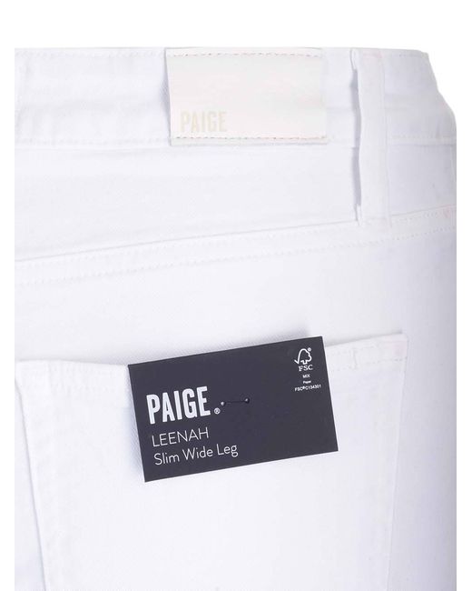 PAIGE White Belt-Strap Jeans