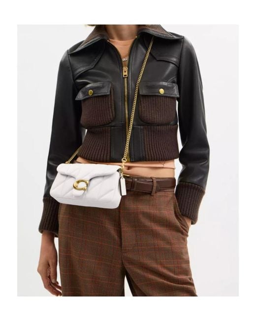 COACH White Tabby Quilted Leather Shoulder Bag