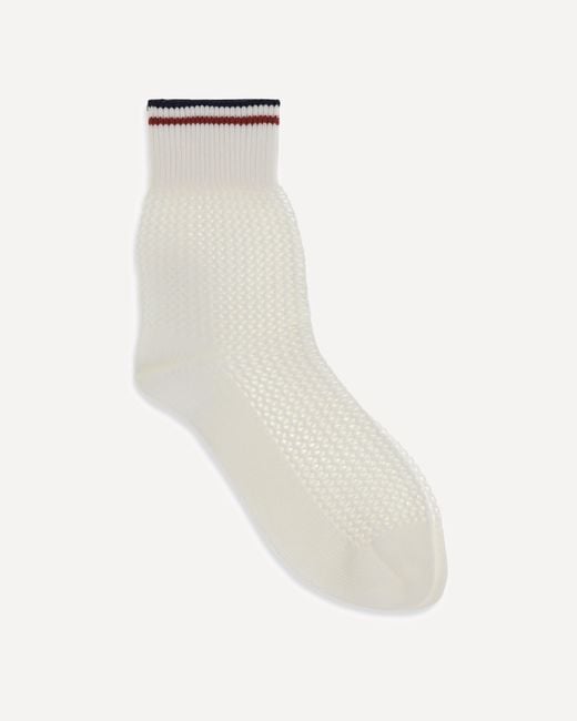 Brunello Cucinelli White Striped Socks
