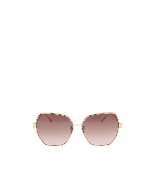 Chopard Pink Eyewear Butterfly Frame Sunglasses