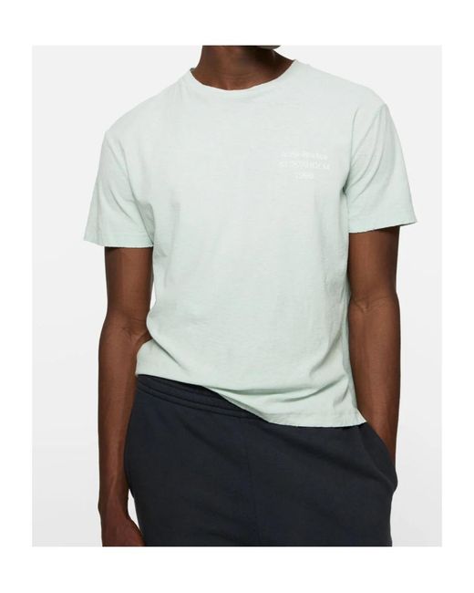 Acne White Distressed Logo T-Shirt for men