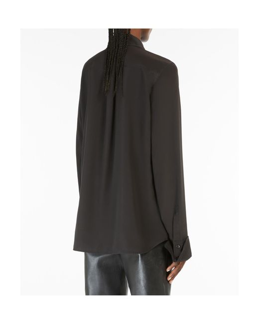 Sportmax Black Classic Collared Long-Sleeved Shirt