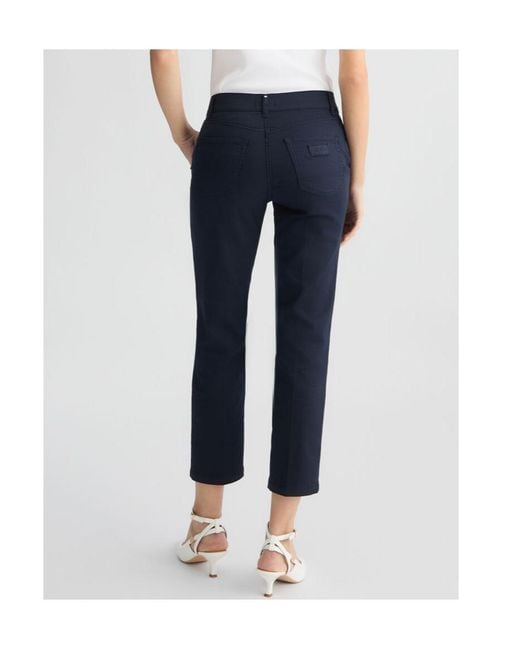 Liu Jo Blue High-Rise Cropped Trousers