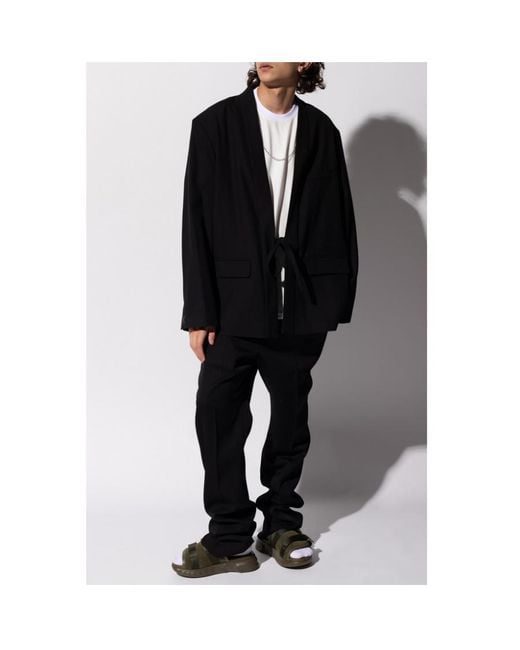 Ambush White Chain Collar Detail Crewneck T-Shirt for men