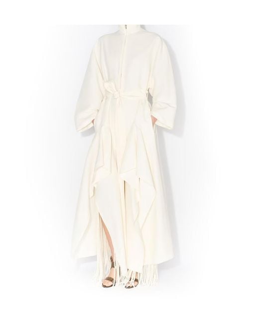 Alaïa White Paper-Blend Layered Jumpsuit