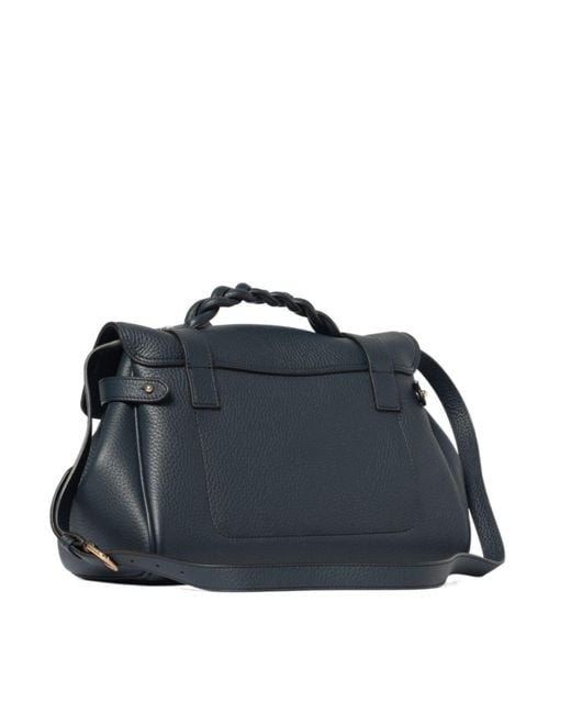 Mulberry Blue Alexa Twist-Lock Crossbody Bag