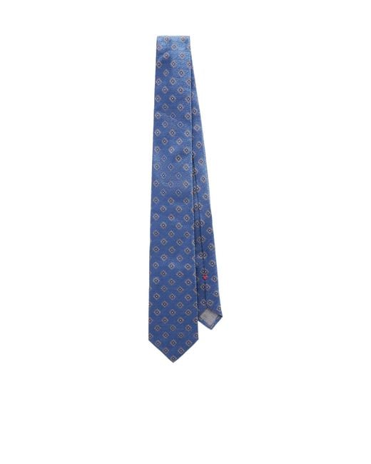 Brunello Cucinelli Blue Jacquard Tie for men