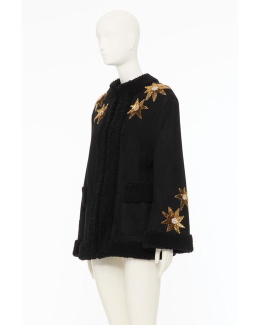 Valentino Black Long Sleeve Leather Jacket