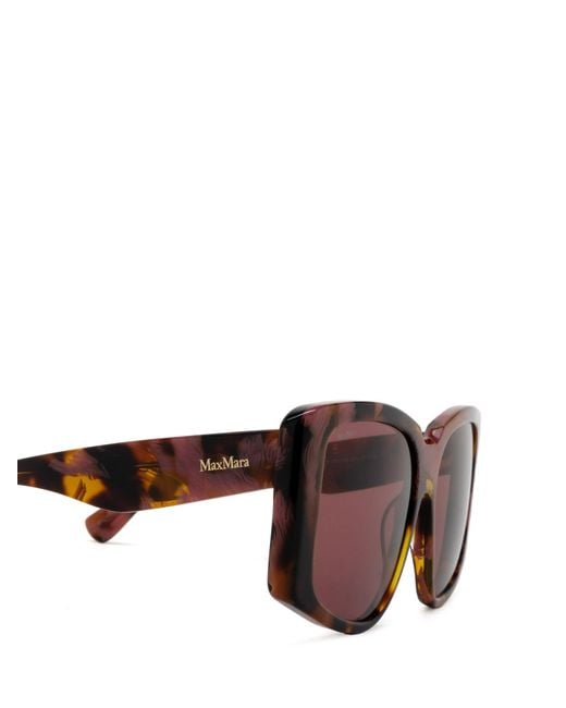 Max Mara Purple Square Frame Sunglasses