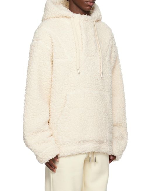 AMI Natural Logo Patch Drawstring Hoodie for men