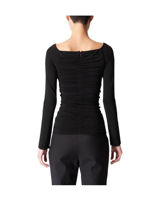 Givenchy Black Ruched Long-Sleeved Top