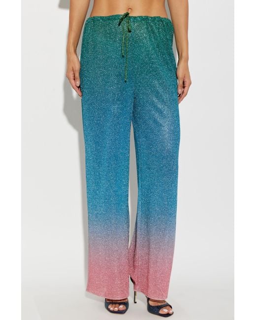 Oseree Blue Drawstring Casual Pants