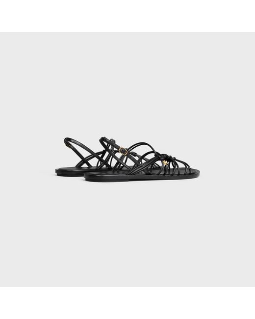 Céline Black Knots Triomphe Flat Sandal