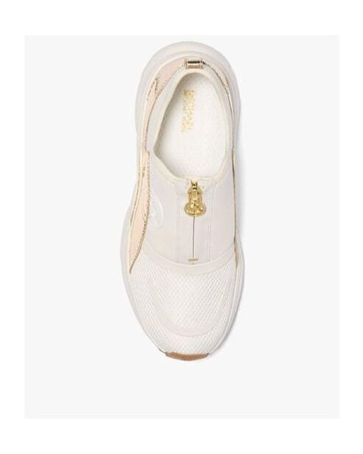 Michael Kors Natural Sami Metallic Finish Sneakers