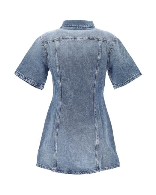 ICON DENIM Blue Bambi Button-Up Short-Sleeve Dress
