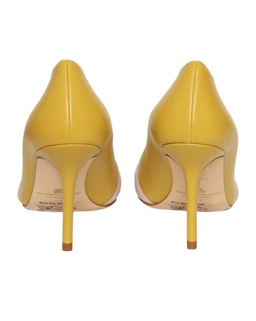 Elisabetta Franchi Metallic Bow Detail High Heels