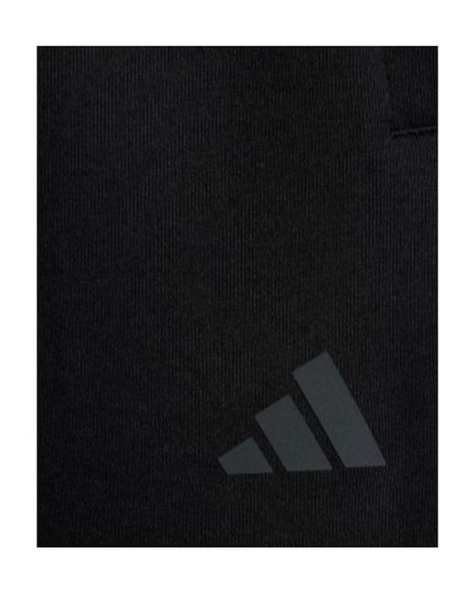 Adidas Black Elastic Waist-Edge Sweatpants for men