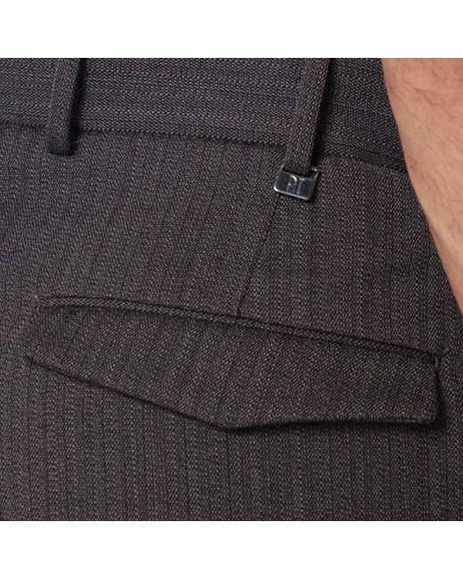 Pt Pantaloni Black Pt Torino Pinstripe Wool Trousers for men
