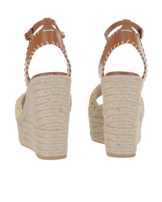 Versace Natural La Medusa Wedge Sandals