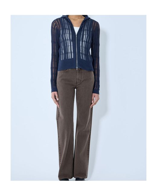 Our Legacy Blue Compact Hooded Knit Cardigan