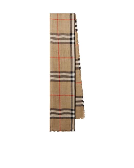 Burberry Natural Plaid Scarf