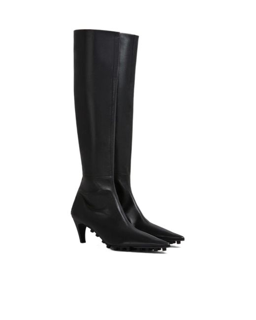 Marni Black Knee-High Spike Boots